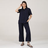 Noir Set of 2 - Shirt & Pants - Navy Blue